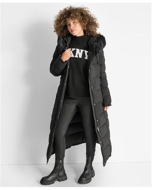 DKNY Long Fur Jkt Ld51 - Black