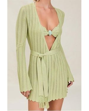 Devon Windsor Ginny Crochet Robe - Green