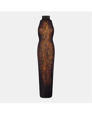 Jean Paul Gaultier Printed Maxi Dress - Brown