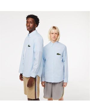 Lacoste Relaxed Fit Striped Shirt - Blue