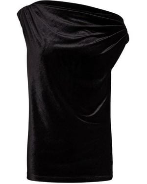 Ralph Lauren Kinthea Velvet Top - Black
