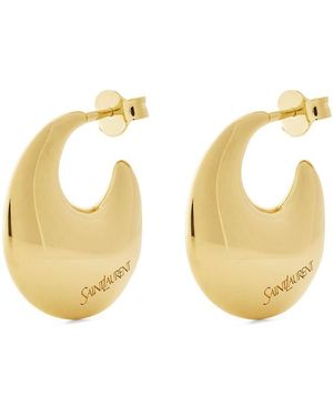 Saint Laurent Hoop Earrings - Metallic