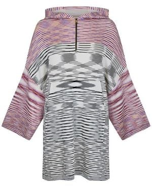 Missoni Space-Dyed Poncho - Purple