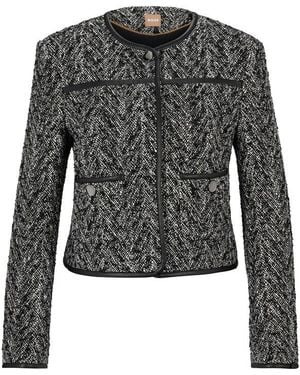 BOSS Jaoki Structured Tailored Fit Suit Jacket - Black