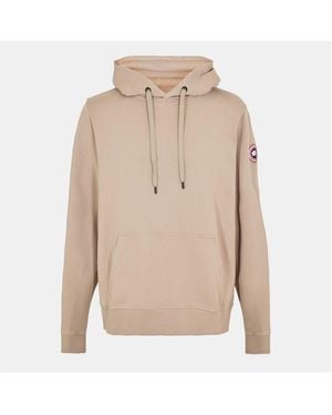 Canada Goose Logo Cotton Huron Hoodie Sweatshirt - Grey