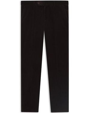 BOSS X Beckham Striped Pleat-Front Trousers - Black