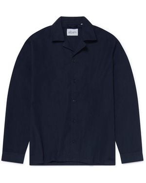 Albam Long Sleeve Plain Shirt - Blue