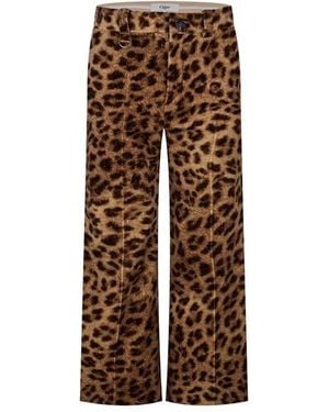 Chloé Cropped Bootcut Trousers - Brown