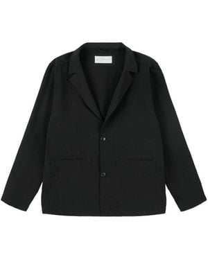 PREVU Seersucker Fairfax Blazer - Black
