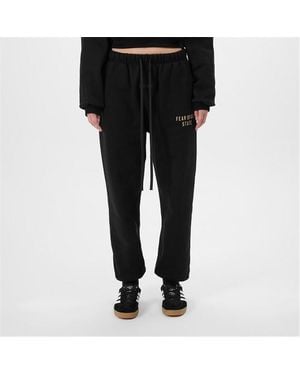 Fear Of God Logo Jogging Bottoms - Black