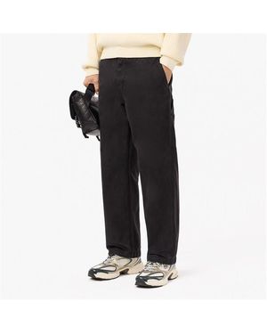 Lacoste Straight Fit Cotton Canvas Carpenter Trousers - Black