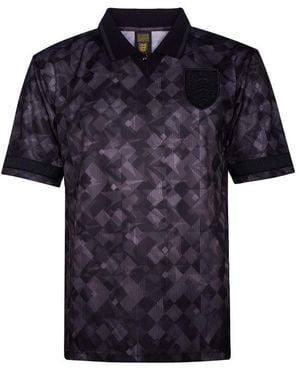 Score Draw England 1990 Out Retro Shirt - Blue