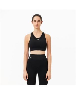 Lacoste Sport Stretch Removable Padded Bralette - Black