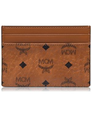 MCM Visetos Card Holder - Brown