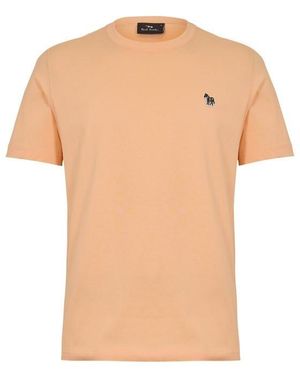 Paul Smith Regular Fit Zebra Crew-Neck T-Shirt - Orange