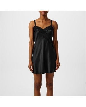 Ralph Lauren Satin Chemise Night Dress - Black