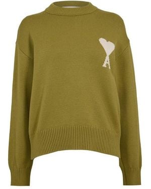 Ami Paris Adc Crew Neck Jumper - Green