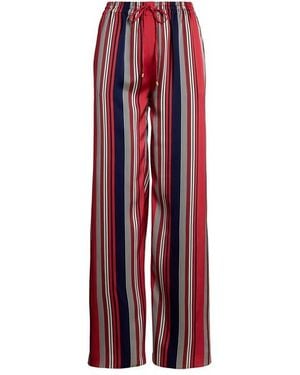 Ralph Lauren Striped Charmeuse Wide-Leg Trousers - Blue