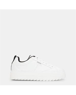 HUGO Lyssa Tenn Platform Trainers - White