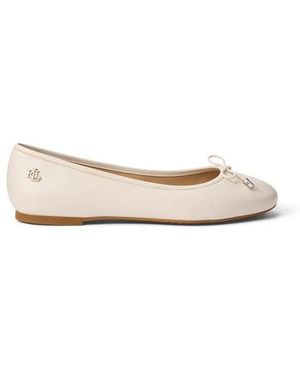 Ralph Lauren Jayna Ballet Court Shoes - Natural