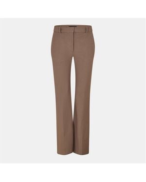 JOSEPH Tafira Gabardine Stretch Trousers - Brown