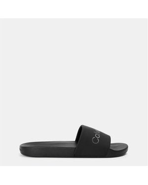 Calvin Klein Pool Logo Sliders - Black