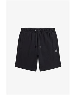Fred Perry Fleece Jogger Shorts - Black