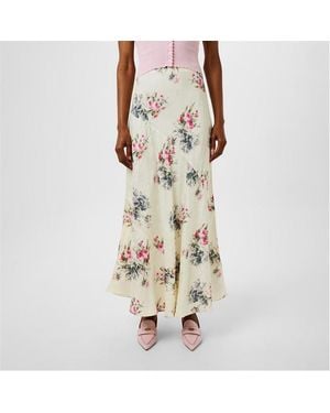 LoveShackFancy Bertha Maxi Skirt - Natural