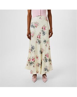 LoveShackFancy Bertha Maxi Skirt - Natural