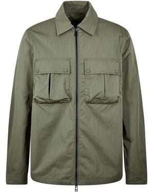 Belstaff Stride Zip Collar Long Sleeve Overshirt - Green
