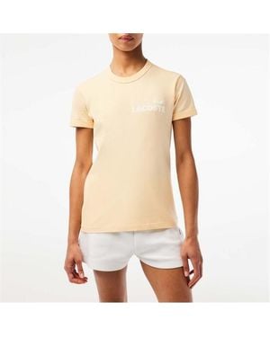 Lacoste Slim Fit Organic Cotton Jersey T-Shirt - White