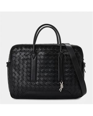 Bottega Veneta Bv Intrec Briefcase Sn62 - Black
