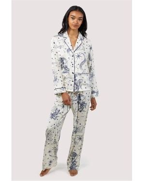 Wolf & Whistle Celestial Long Sleeved Pyjama Set - White