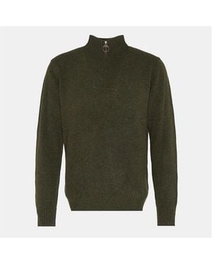 Barbour Essential Half Zip Jumper - Green