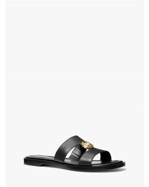 MICHAEL Michael Kors Erin Flat Sandals - Black