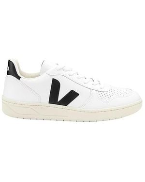 Veja V-10 Leather Trainer - White