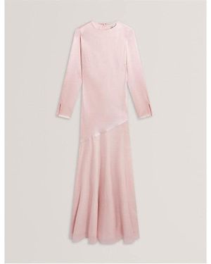 Ted Baker Long Sleeve Maxi Dress - Pink