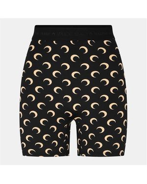 Marine Serre Moon Print Cycling Shorts - Black