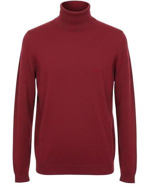 BOSS Baldebert E Turtle Neck Jumper - Red