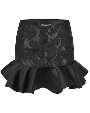 Ganni Satin Clique Mini Skirt - Black