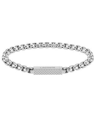Lacoste Lessentiel Stainless Steel Box Chain Bracelet - White