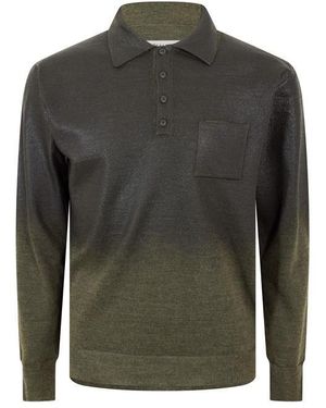 Maison Margiela Mmm Foil Knit Polo Sn61 - Green