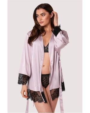 Wolf & Whistle Alaia Mink Caged Kimono - Pink