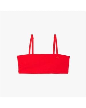 Lacoste Quick Dry Uv Protect Technical Bralette - Red