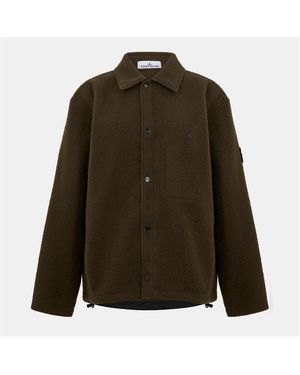 Stone Island Wool Overshirt - Green
