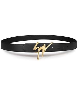 Giuseppe Zanotti Script Logo Belt - Black