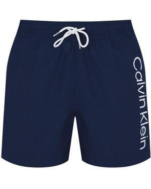 Calvin Klein S Large Logo Swim Shorts Navy 3xl - Blue