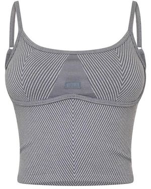 Tala Sculpt Seamless Contrast Rib Vest Vintage - Grey