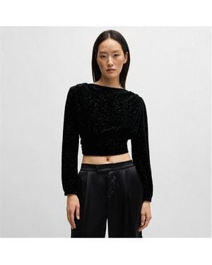 BOSS C_Edevory Devor¿ Wrap Top - Black