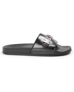 Moschino Slider Slippers - Black